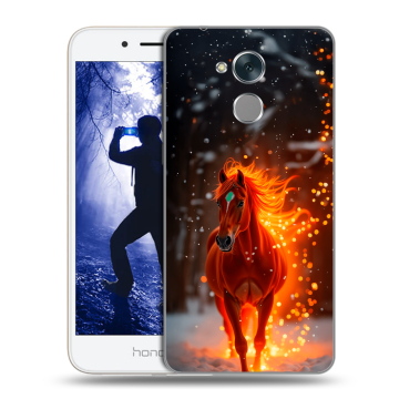 Силиконовый противоударный чехол на Huawei Honor 6A с принтом Новый год Силиконовый противоударный чехол на Huawei Honor 6A с принтом Новый год