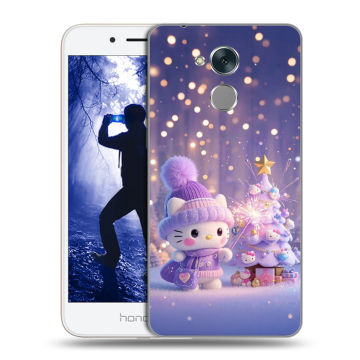Силиконовый противоударный чехол на Huawei Honor 6A с принтом Новый год Силиконовый противоударный чехол на Huawei Honor 6A с принтом Новый год