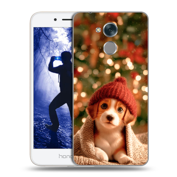 Силиконовый противоударный чехол на Huawei Honor 6A с принтом Новый год Силиконовый противоударный чехол на Huawei Honor 6A с принтом Новый год