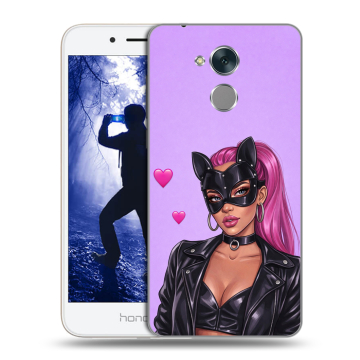 Силиконовый противоударный чехол на Huawei Honor 6A с принтом женский Силиконовый противоударный чехол на Huawei Honor 6A с принтом женский