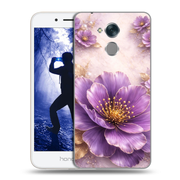 Силиконовый противоударный чехол на Huawei Honor 6A с принтом женский