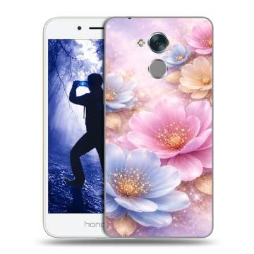 Силиконовый противоударный чехол на Huawei Honor 6A с принтом женский