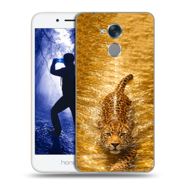 Силиконовый противоударный чехол на Huawei Honor 6A с принтом женский