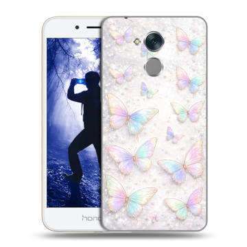 Силиконовый противоударный чехол на Huawei Honor 6A с принтом женский