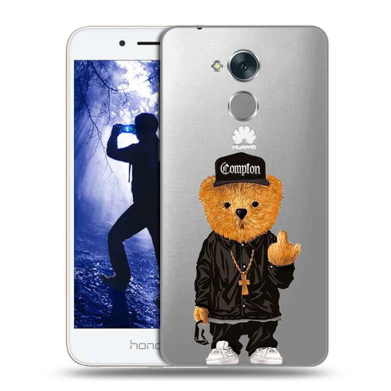 Силиконовый противоударный чехол на Huawei Honor 6A с принтом Мишка Силиконовый противоударный чехол на Huawei Honor 6A с принтом Мишка