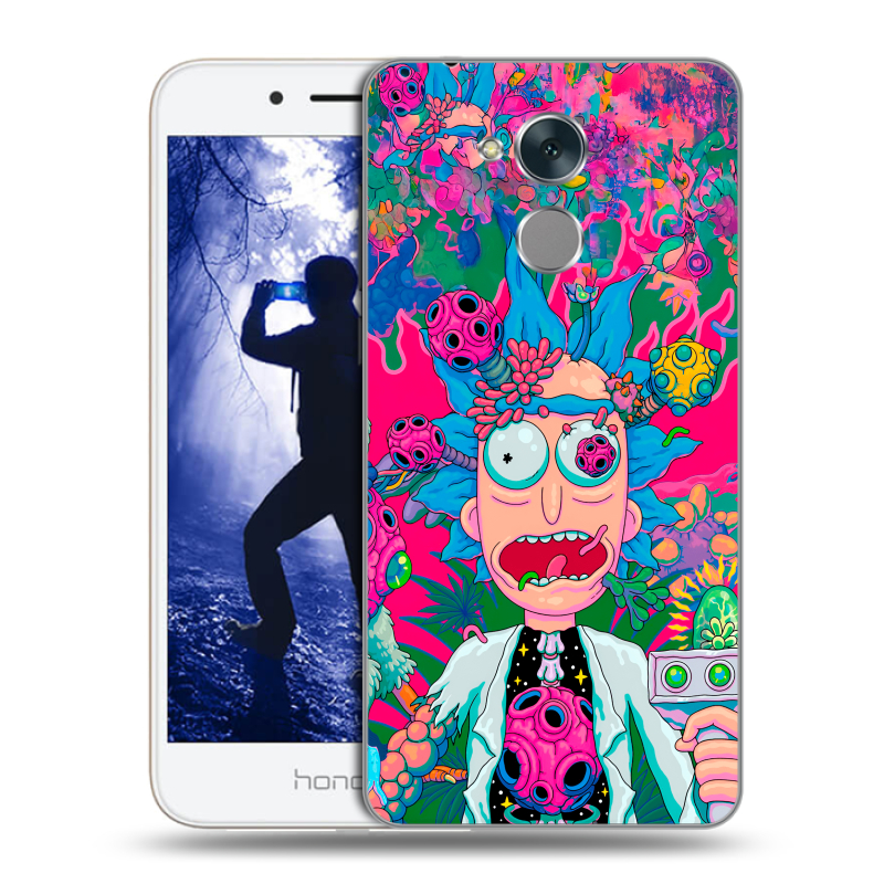 Силиконовый противоударный чехол на Huawei Honor 6A с принтом Рик и Морти Rick Morty Силиконовый противоударный чехол на Huawei Honor 6A с принтом Рик и Морти Rick Morty