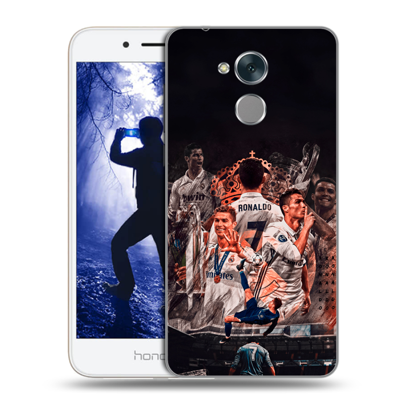 Силиконовый противоударный чехол на Huawei Honor 6A с принтом Реал Роналдо Real Ronaldo Силиконовый противоударный чехол на Huawei Honor 6A с принтом Реал Роналдо Real Ronaldo