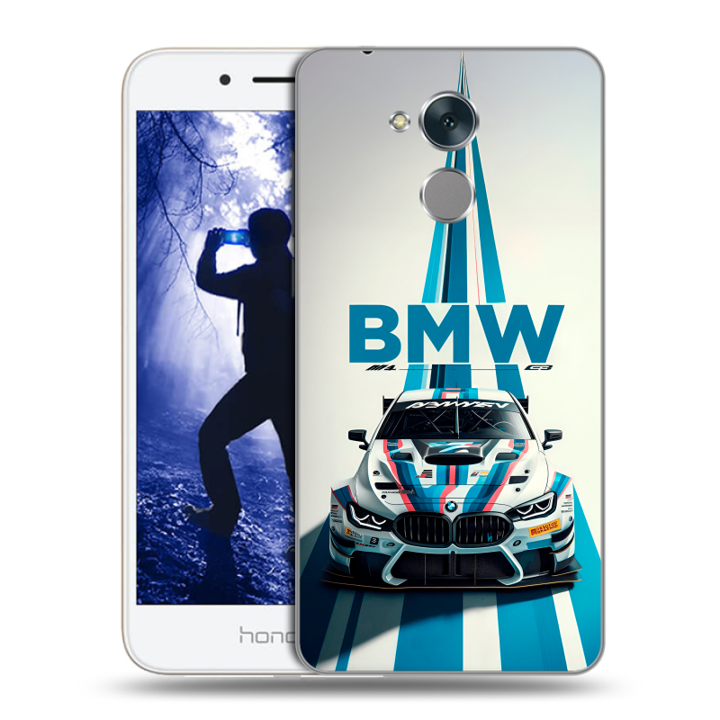 Силиконовый противоударный чехол на Huawei Honor 6A с принтом БМВ BMW Силиконовый противоударный чехол на Huawei Honor 6A с принтом БМВ BMW