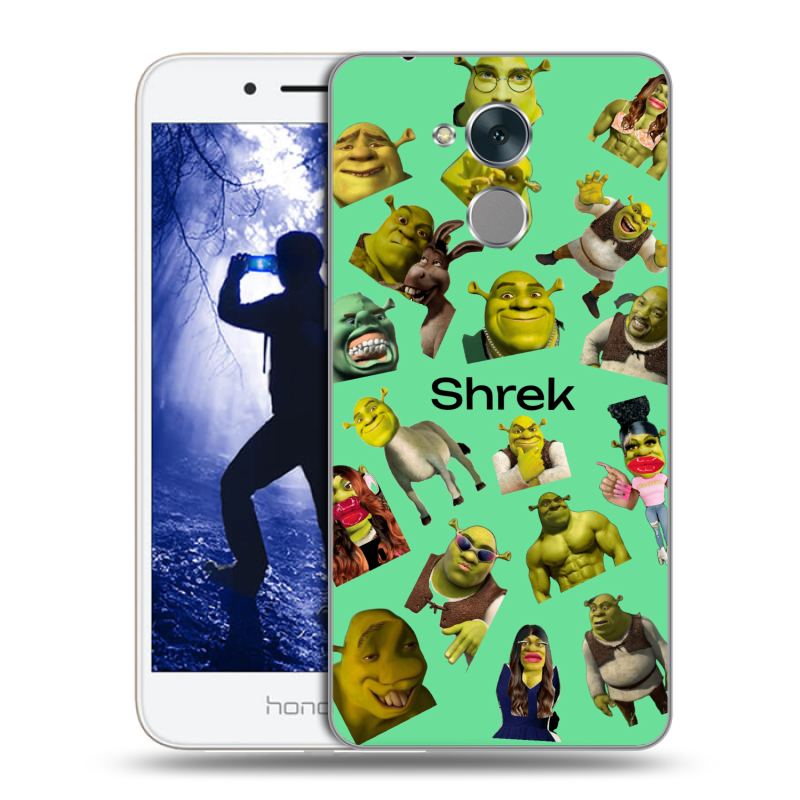 Силиконовый противоударный чехол на Huawei Honor 6A с принтом Шрек Shrek Силиконовый противоударный чехол на Huawei Honor 6A с принтом Шрек Shrek