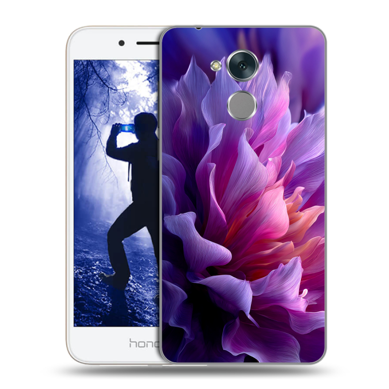 Силиконовый противоударный чехол на Huawei Honor 6A с принтом женский цветы Силиконовый противоударный чехол на Huawei Honor 6A с принтом женский цветы