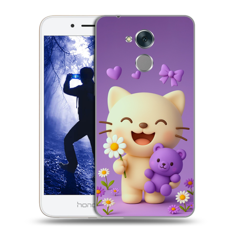 Силиконовый противоударный чехол на Huawei Honor 6A с принтом для девочек Силиконовый противоударный чехол на Huawei Honor 6A с принтом для девочек