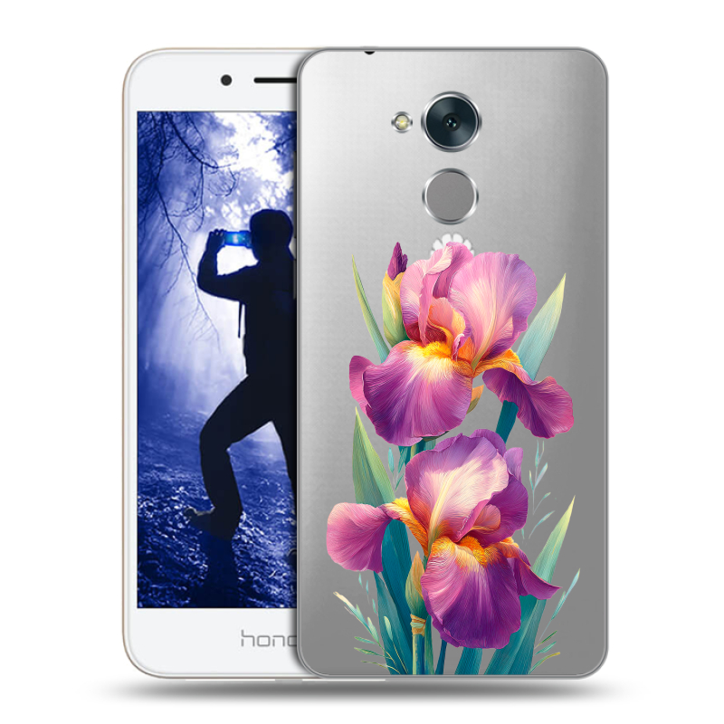 Силиконовый противоударный чехол на Huawei Honor 6A с принтом Цветы орхидеи Силиконовый противоударный чехол на Huawei Honor 6A с принтом Цветы орхидеи