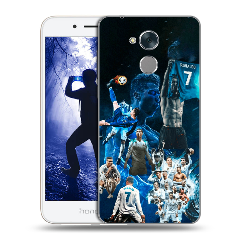 Силиконовый противоударный чехол на Huawei Honor 6A с принтом Реал Роналдо Силиконовый противоударный чехол на Huawei Honor 6A с принтом Реал Роналдо