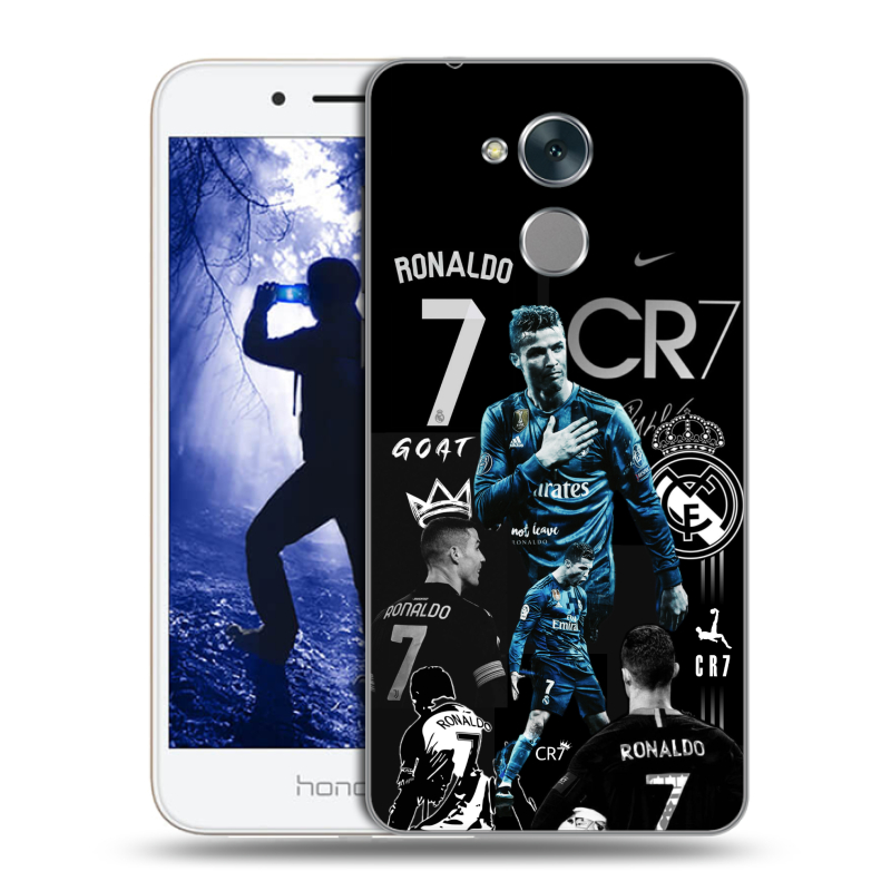Силиконовый противоударный чехол на Huawei Honor 6A с принтом Реал Роналдо Силиконовый противоударный чехол на Huawei Honor 6A с принтом Реал Роналдо