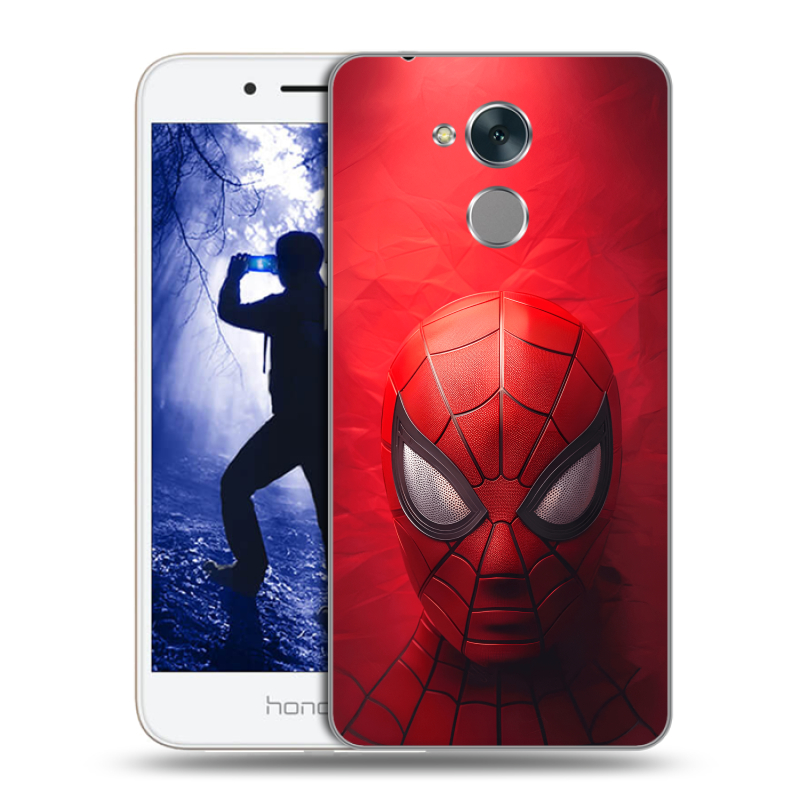 Силиконовый противоударный чехол на Huawei Honor 6A с принтом Spiderman Человек паук Силиконовый противоударный чехол на Huawei Honor 6A с принтом Spiderman Человек паук