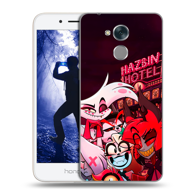 Силиконовый противоударный чехол на Huawei Honor 6A с принтом Hazbin Hotel Отель Хазбин Силиконовый противоударный чехол на Huawei Honor 6A с принтом Hazbin Hotel Отель Хазбин