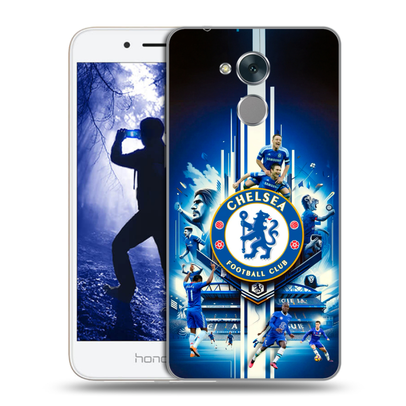 Силиконовый противоударный чехол на Huawei Honor 6A с принтом Chelsea Челси Силиконовый противоударный чехол на Huawei Honor 6A с принтом Chelsea Челси