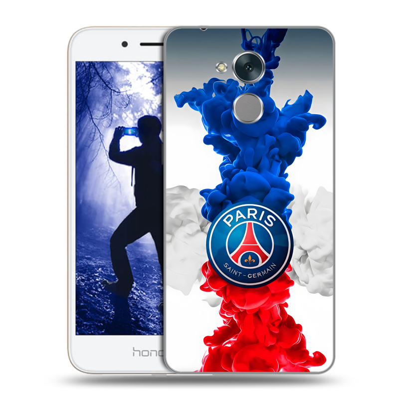 Силиконовый противоударный чехол на Huawei Honor 6A с принтом PSG ПСЖ Силиконовый противоударный чехол на Huawei Honor 6A с принтом PSG ПСЖ