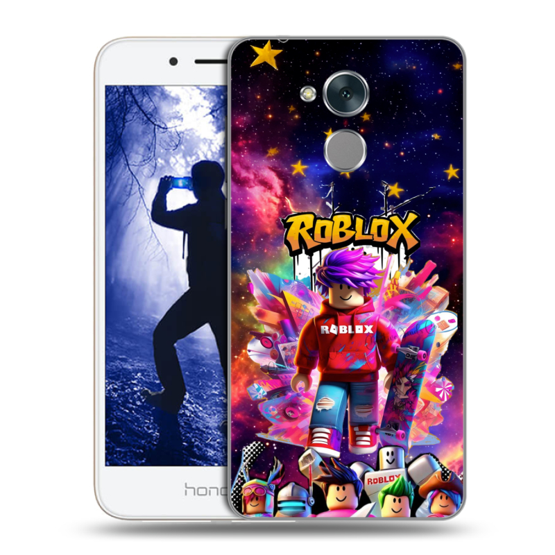 Силиконовый противоударный чехол на Huawei Honor 6A с принтом Roblox Роблокс Силиконовый противоударный чехол на Huawei Honor 6A с принтом Roblox Роблокс
