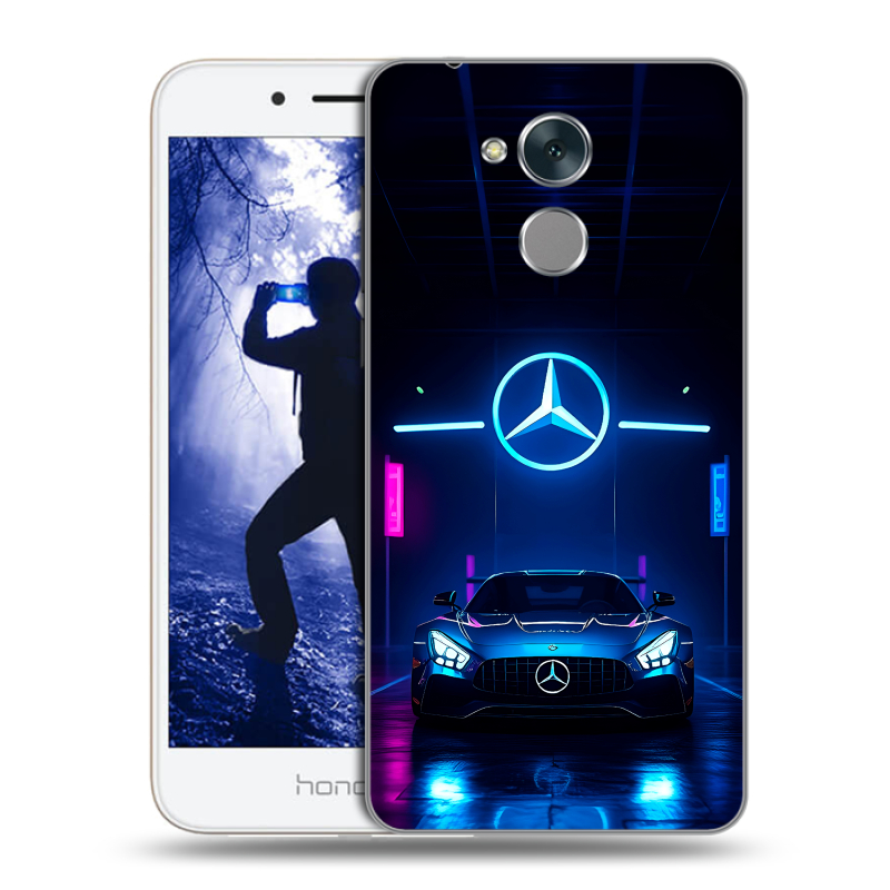 Силиконовый противоударный чехол на Huawei Honor 6A с принтом Mercedes Мерседес Силиконовый противоударный чехол на Huawei Honor 6A с принтом Mercedes Мерседес