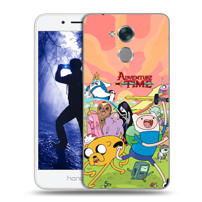 Силиконовый противоударный чехол на Huawei Honor 6A с принтом Adventure time Время приключений Силиконовый противоударный чехол на Huawei Honor 6A с принтом Adventure time Время приключений