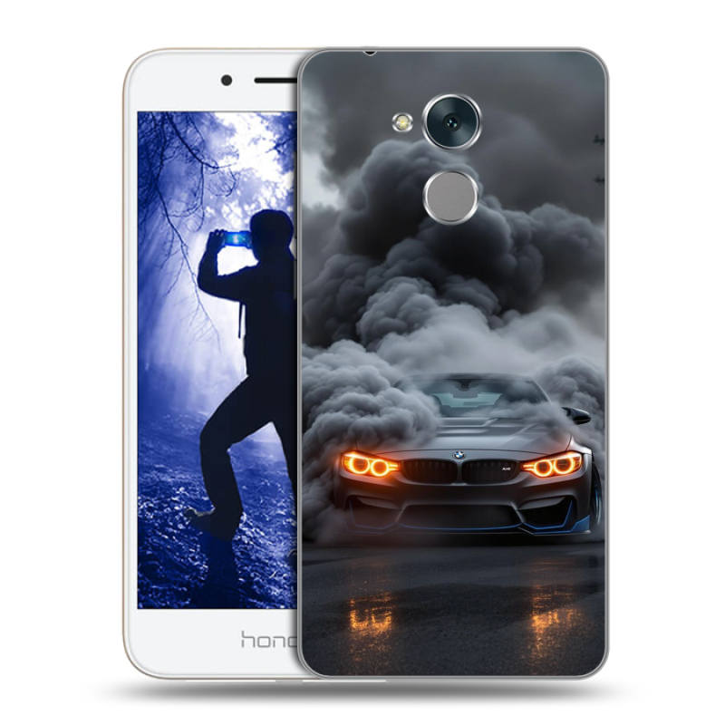 Силиконовый противоударный чехол на Huawei Honor 6A с принтом BMW БМВ Силиконовый противоударный чехол на Huawei Honor 6A с принтом BMW БМВ