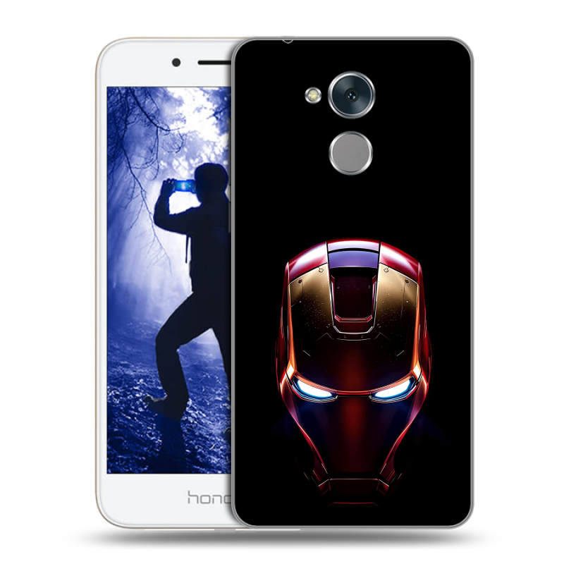Силиконовый противоударный чехол на Huawei Honor 6A с принтом IronMan Железный человек Силиконовый противоударный чехол на Huawei Honor 6A с принтом IronMan Железный человек