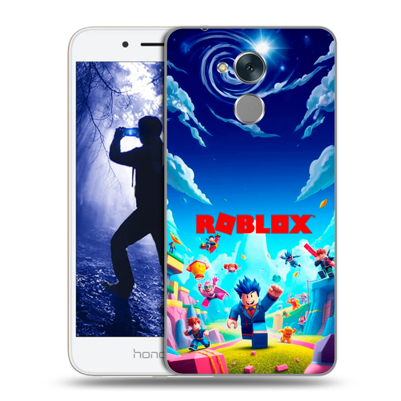 Силиконовый противоударный чехол на Huawei Honor 6A с принтом Roblox Роблокс Силиконовый противоударный чехол на Huawei Honor 6A с принтом Roblox Роблокс