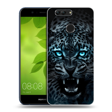 Силиконовый чехол на Huawei Nova 2 Plus с принтом Темный леопард Силиконовый чехол на Huawei Nova 2 Plus с принтом Темный леопард
