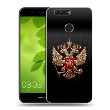 Силиконовый чехол на Huawei Nova 2 Plus с принтом Герб России