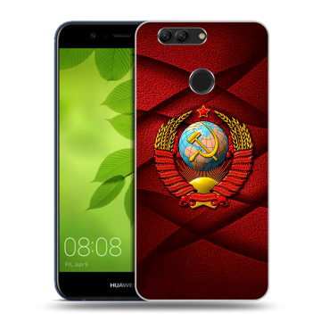 Силиконовый чехол на Huawei Nova 2 Plus с принтом Герб СССР