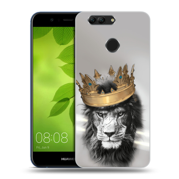 Силиконовый чехол на Huawei Nova 2 Plus с принтом Лев с короной
