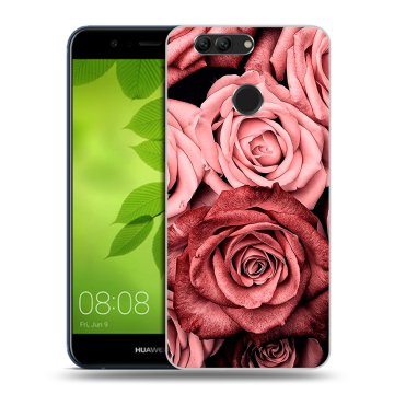 Силиконовый чехол на Huawei Nova 2 Plus с принтом Цветы розы