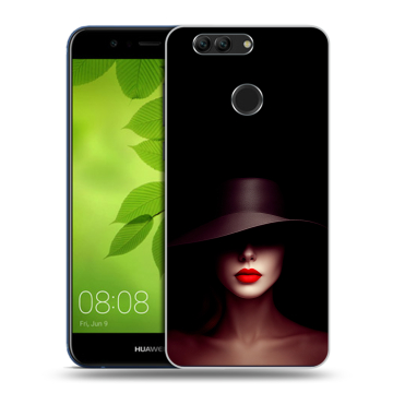 Силиконовый чехол на Huawei Nova 2 Plus с принтом Девушка в шляпе Силиконовый чехол на Huawei Nova 2 Plus с принтом Девушка в шляпе