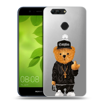 Силиконовый чехол на Huawei Nova 2 Plus с принтом Мишка