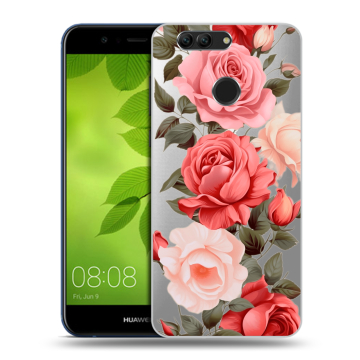 Силиконовый чехол на Huawei Nova 2 Plus с принтом Розы