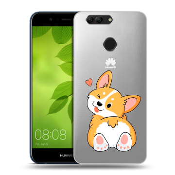 Силиконовый чехол на Huawei Nova 2 Plus с принтом Корги