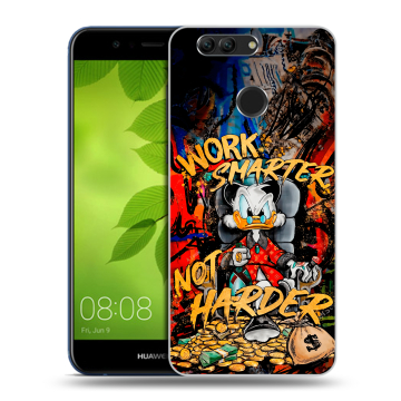 Силиконовый чехол на Huawei Nova 2 Plus с принтом Дональд Дак Деньги Силиконовый чехол на Huawei Nova 2 Plus с принтом Дональд Дак Деньги