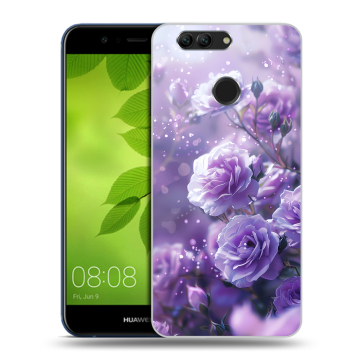 Силиконовый чехол на Huawei Nova 2 Plus с принтом Розы цветы Силиконовый чехол на Huawei Nova 2 Plus с принтом Розы цветы