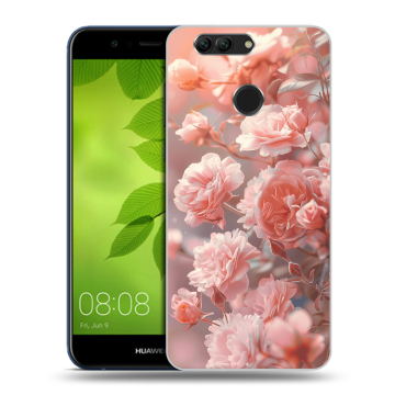 Силиконовый чехол на Huawei Nova 2 Plus с принтом Розовые розы