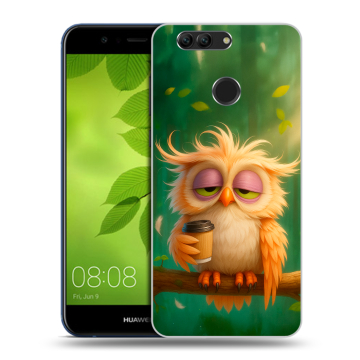 Силиконовый чехол на Huawei Nova 2 Plus с принтом сова Силиконовый чехол на Huawei Nova 2 Plus с принтом сова