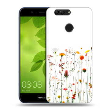 Силиконовый чехол на Huawei Nova 2 Plus с принтом цветы