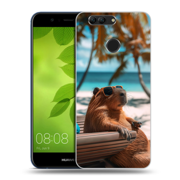 Силиконовый чехол на Huawei Nova 2 Plus с принтом Капибара Силиконовый чехол на Huawei Nova 2 Plus с принтом Капибара