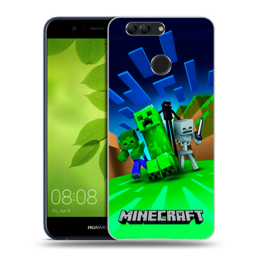 Силиконовый чехол на Huawei Nova 2 Plus с принтом Майнкрафт Силиконовый чехол на Huawei Nova 2 Plus с принтом Майнкрафт