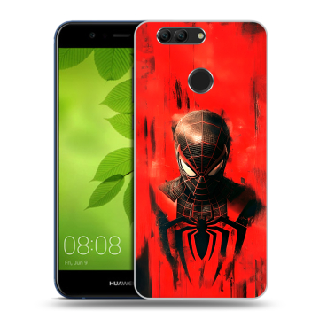 Силиконовый чехол на Huawei Nova 2 Plus с принтом человек паук spiderman Силиконовый чехол на Huawei Nova 2 Plus с принтом человек паук spiderman