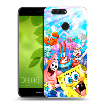 Силиконовый чехол на Huawei Nova 2 Plus с принтом спанчбоб спанч боб Силиконовый чехол на Huawei Nova 2 Plus с принтом спанчбоб спанч боб
