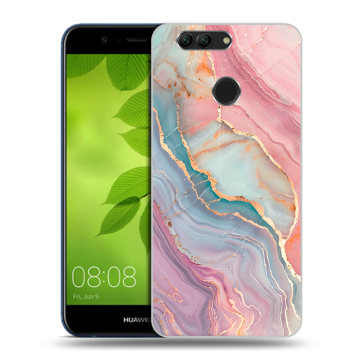 Силиконовый чехол на Huawei Nova 2 Plus с принтом розовый мрамор Силиконовый чехол на Huawei Nova 2 Plus с принтом розовый мрамор