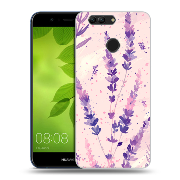 Силиконовый чехол на Huawei Nova 2 Plus с принтом цветы лаванда Силиконовый чехол на Huawei Nova 2 Plus с принтом цветы лаванда