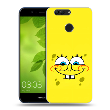 Силиконовый чехол на Huawei Nova 2 Plus с принтом спанчбоб спанч боб