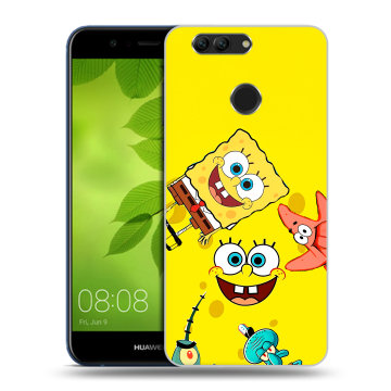 Силиконовый чехол на Huawei Nova 2 Plus с принтом Спанч боб Спанчбоб Силиконовый чехол на Huawei Nova 2 Plus с принтом Спанч боб Спанчбоб